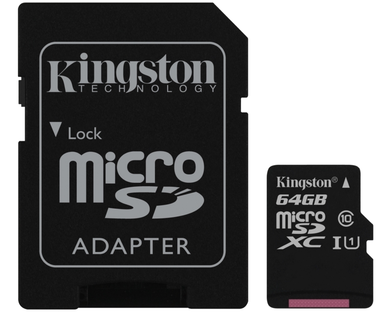 KINGSTON UHS-I MicroSDXC 64GB 80R class 10 SDCS/64GB + adapter